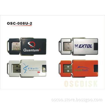 Twist style USB flash drive with Robert Shape